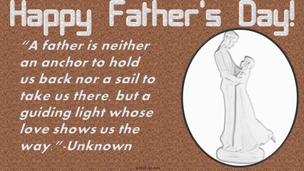 Image of Father's Day Card with Statues