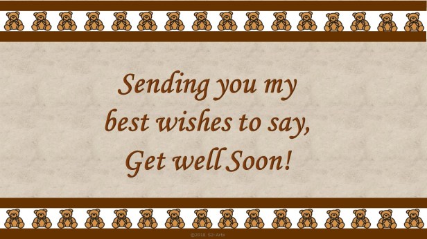 Image of Get Well Soon Card with Brown Bears