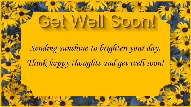 Image of Get Well Soon Card With Marigold