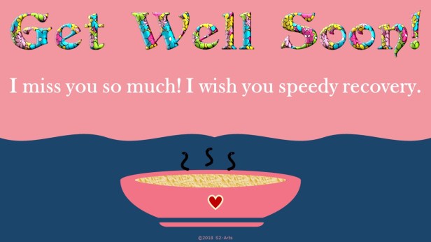 Image of Get Well Soon Card with Soup Bowl