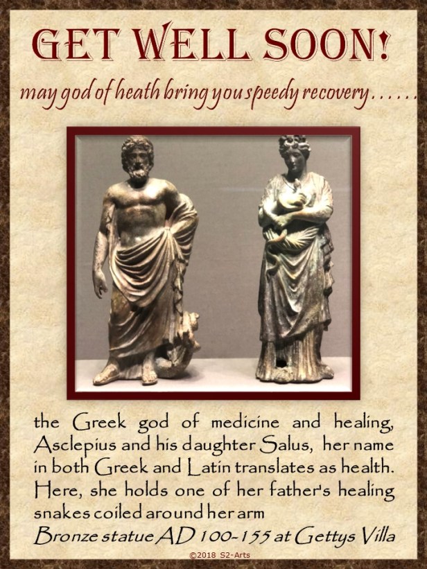 Image of Get Well Soon Card with Greek God
