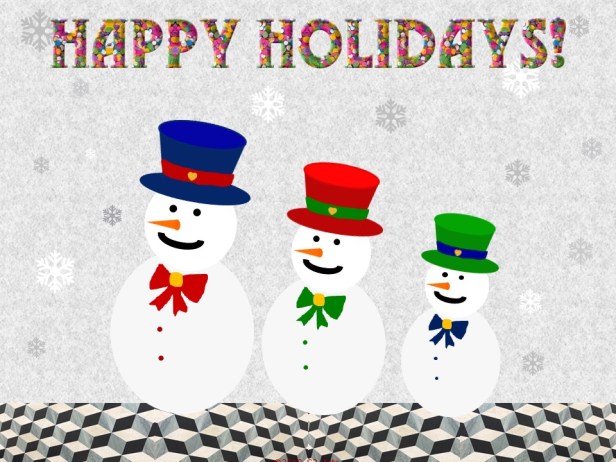 Image of Holiday Card with 3 Snowmen
