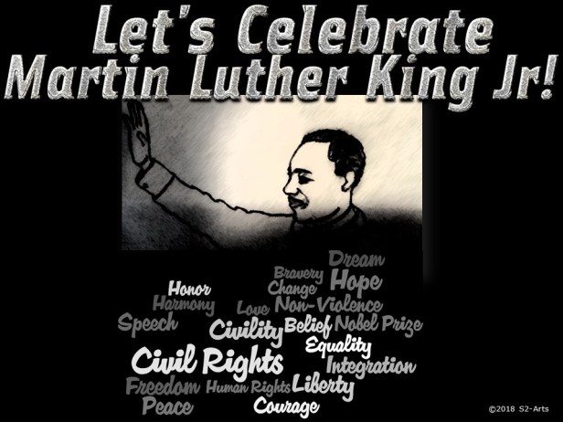Image of Martin Luther King Card with Sketch and Wordle