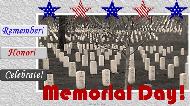 Image of Memorial Day Card with Arlington Cemetery