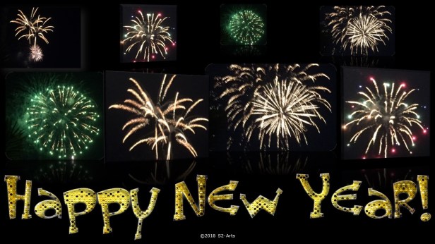 Image of New Year Card with Fireworks