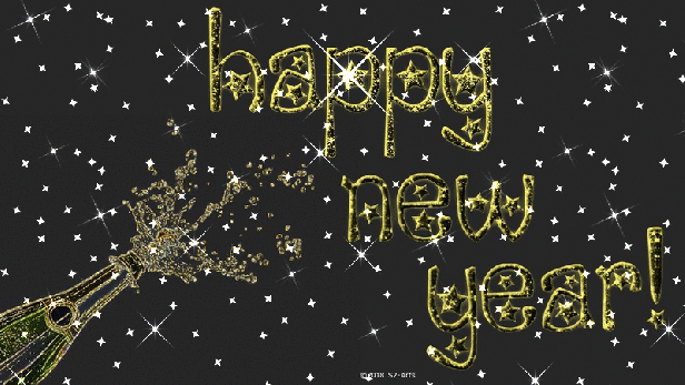 Image of New Year Card with Bottle Popping