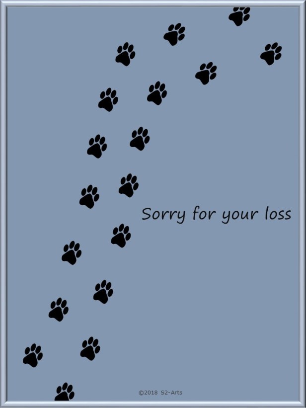 Image of Sympathy Card with Dog Paw