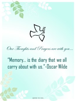 Image of Sympathy Card with Dove and Leaves