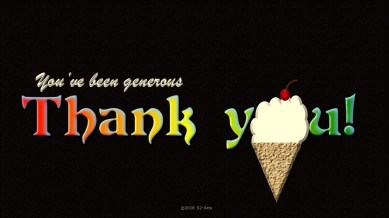 Image of Thank You Card with Ice Cream Cone
