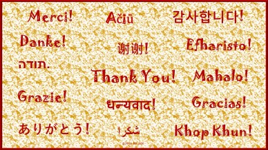 Image of Thank You Card in Different Languages