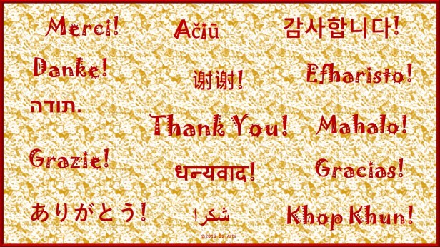 Image of Thank You Card in Different Languages