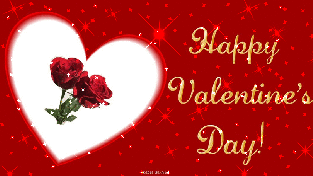 Image of Valentine Card with Sparkles