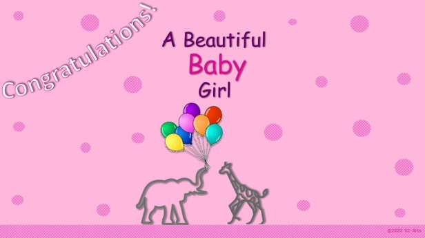 Image of Congratulations on Baby Girl Card