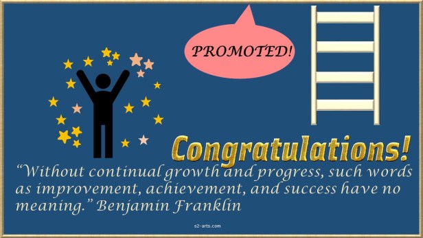 Image of Congratulations with ladder