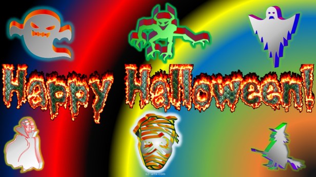 Image of Halloween Card with Different Monsters