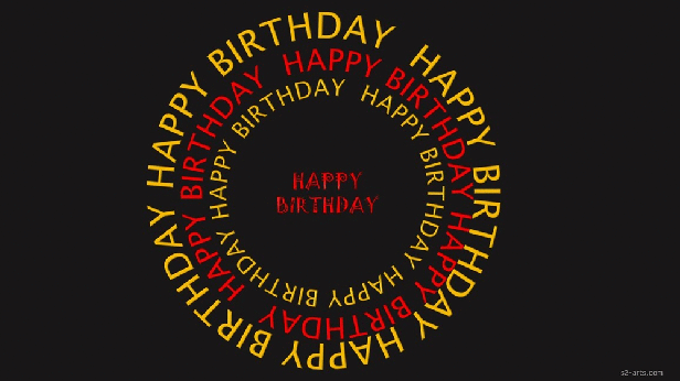 Image of Happy Birthday Circle Card